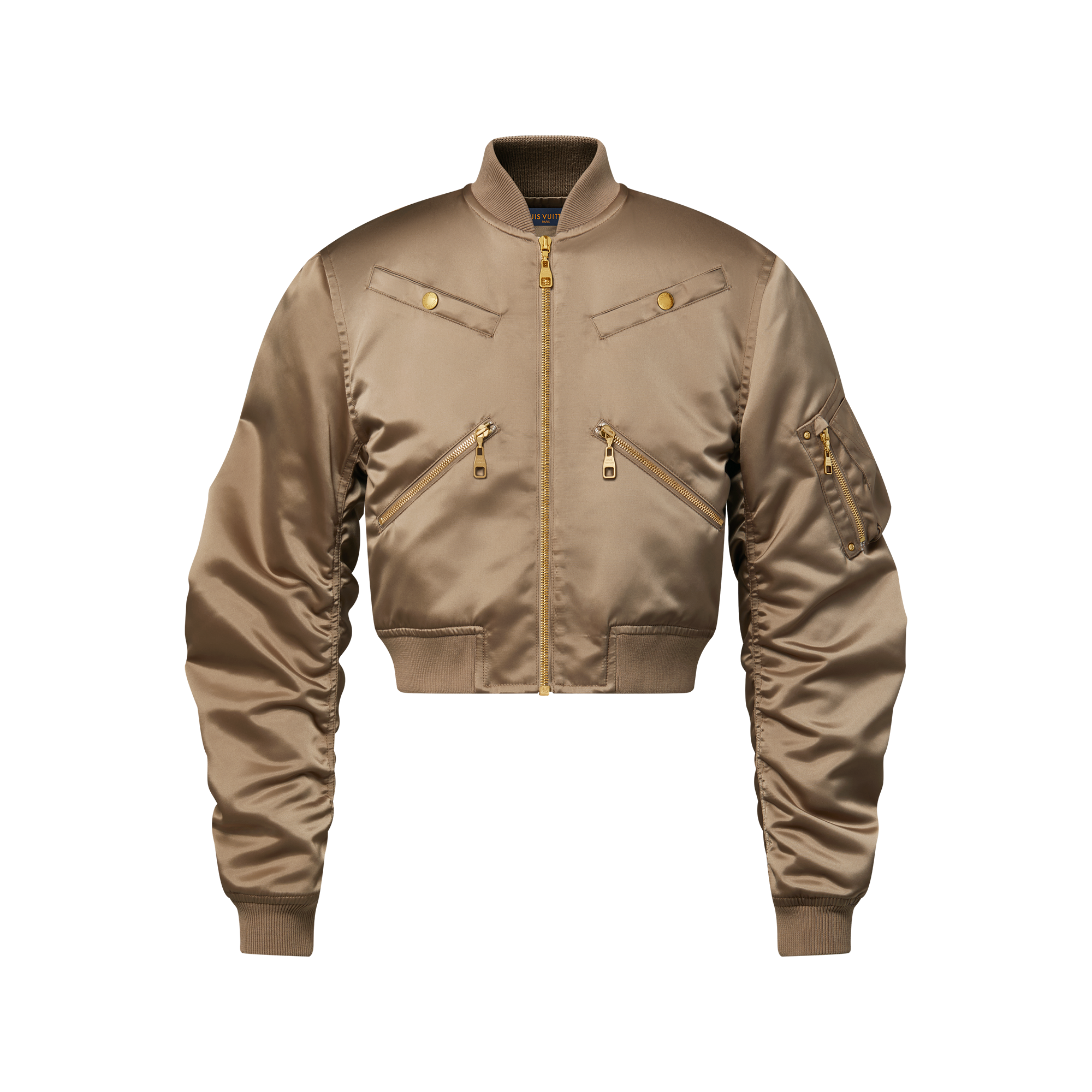 Cropped Ruched-Sleeve Bomber Jacket - Women - Ready-to-Wear